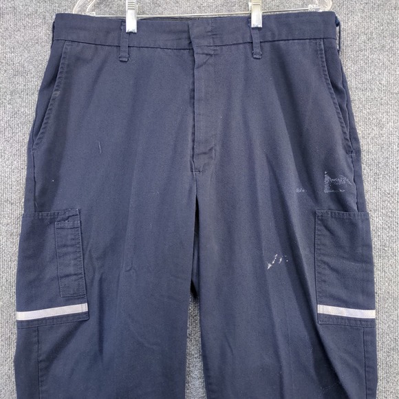 FedEx Men's Stan Herman Uniform Reflective Pants Blue Size 36x30 Employee - Picture 6 of 12